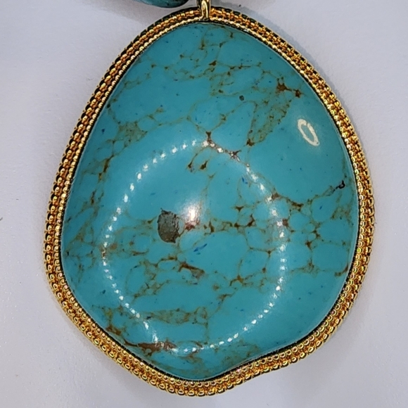 Vintage Turquoise Color Statement Necklace - Picture 2 of 6